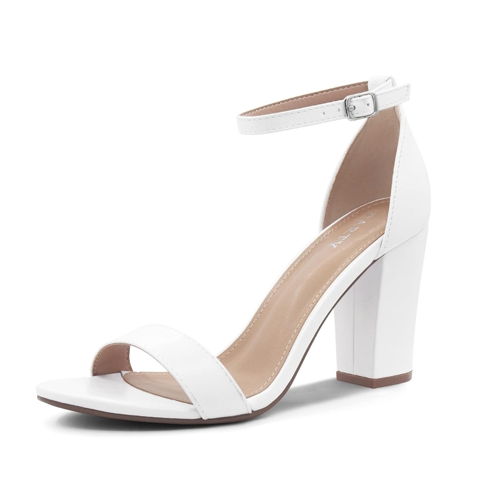 PARTY Women's Chunky Heels Open Toe Heels